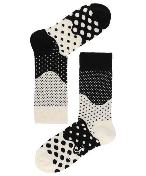 靴下 レディース 「JAPAN Limited」Happy Socks DIVIDED DOTS クルーソックス 11233137/310233137｜zozo