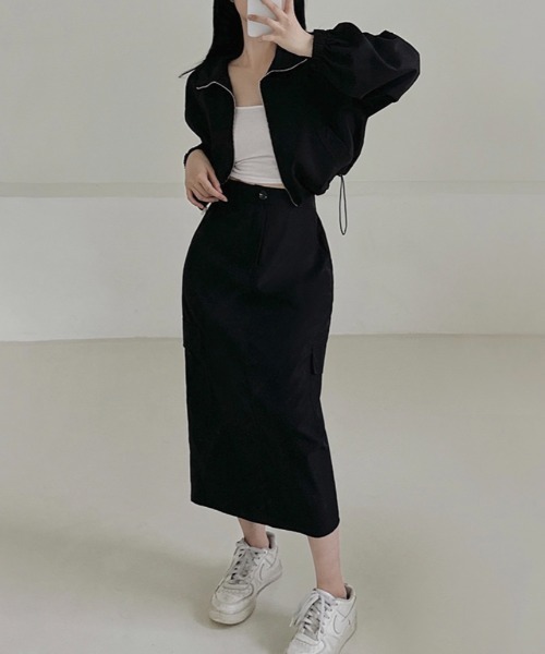 LACーVERT セットアップ ナイロンウィンドブレーカー×スカート