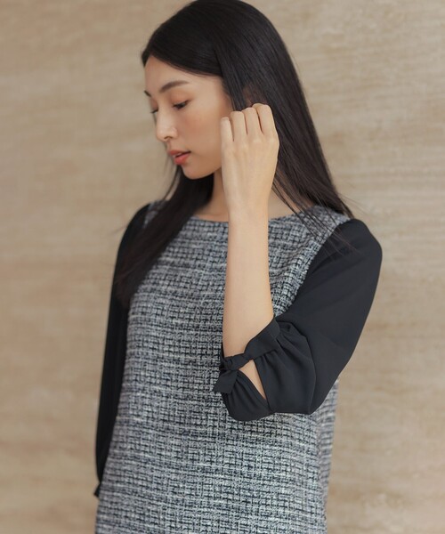 組曲（KUMIKYOKU） ワンピース ラメループモールツイード ワンピース