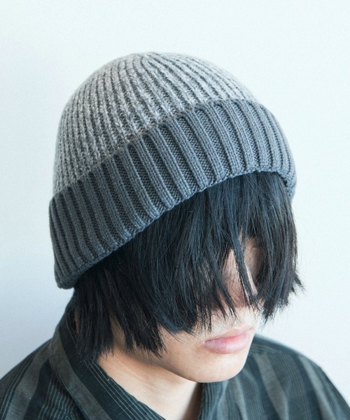 aimoha ニット帽 ニットキャップ men バイカラーニットキャップ