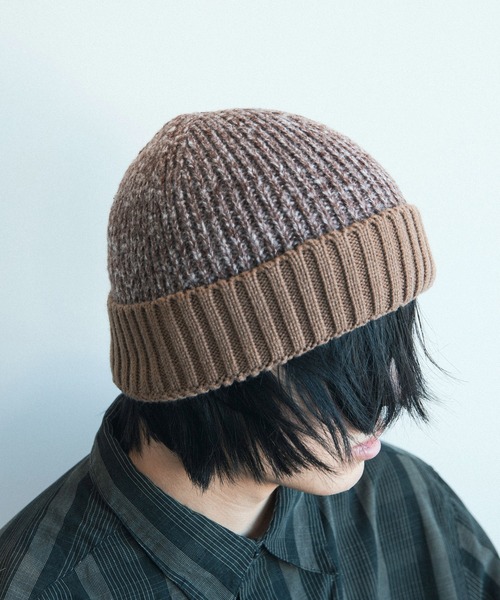 aimoha（アイモハ） ニット帽 ニットキャップ aimoha men バイカラー