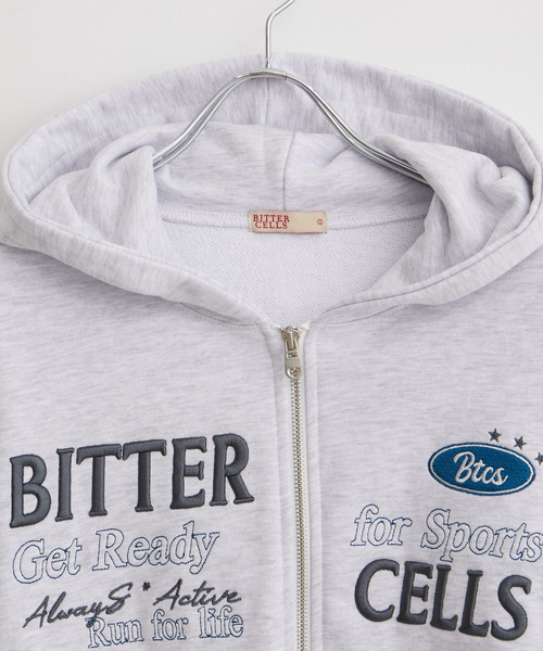 VIS トレーナー スウェット 「BITTER CELLS」Wジップショート丈