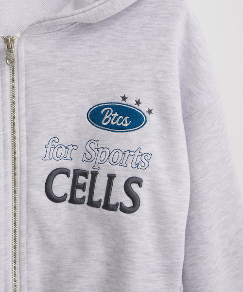 VIS トレーナー スウェット 「BITTER CELLS」Wジップショート丈