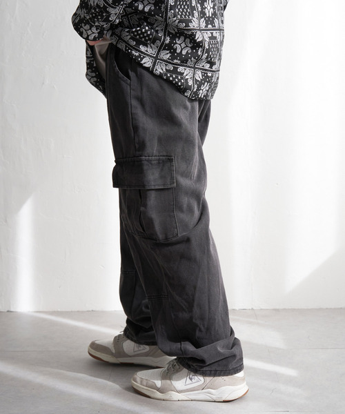 VENCE EXCHANGE ジーンズ ワイドデニムカーゴ メンズ : ZOZOTOWN Yahoo