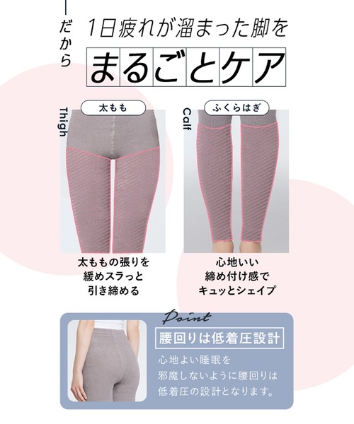 BELMISE（ベルミス） レギンス スパッツ 着圧 「公式」 着圧パジャマ