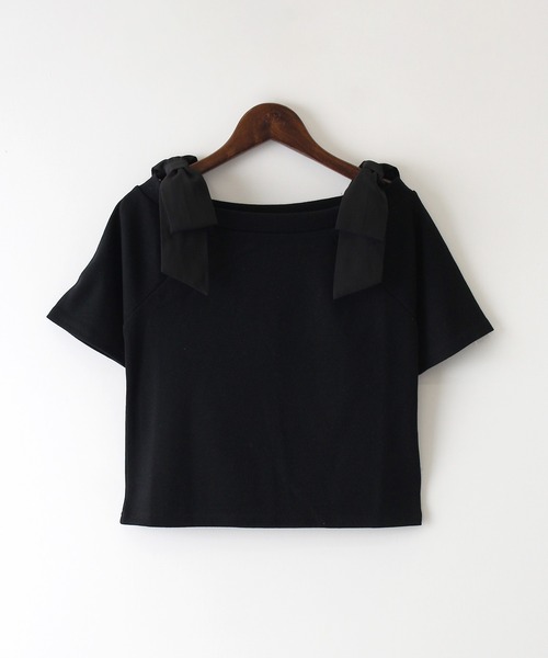 tシャツ チュールオフショルテレコリブトップス レディース チュールオフショルテレコリブトップス | Rlab store
