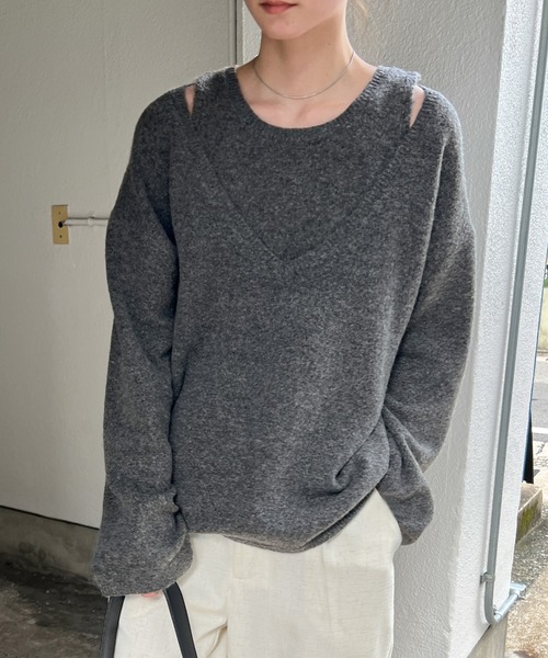 select MOCA（セレクトモカ） ニット セーター レイヤードVネック