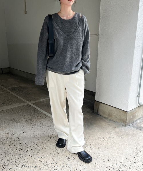 select MOCA（セレクトモカ） ニット セーター レイヤードVネック