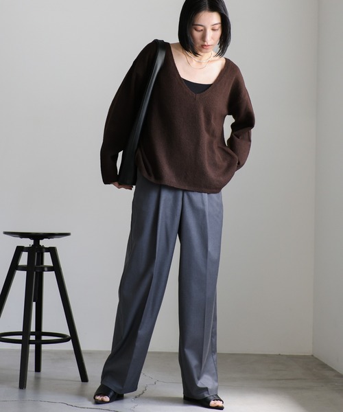 select MOCA ニット セーター レイヤードVネックニットセット
