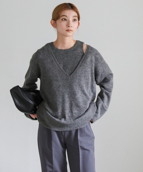 select MOCA（セレクトモカ） ニット セーター レイヤードVネック