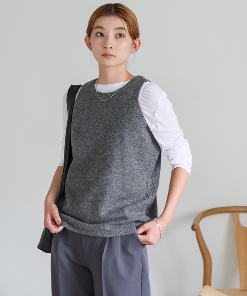 select MOCA ニット セーター レイヤードVネックニットセット