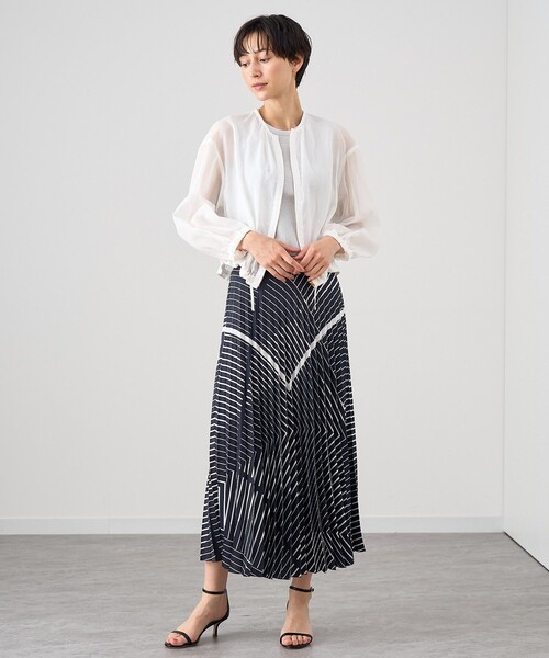 アナイ 23SS コットンボイルギャザーブルゾン シアー長袖　ノーカラー trim_ofany_item6f1dc42a23e311e