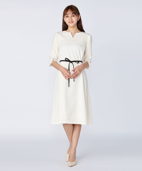 LAISSE PASSE ドレス パールジョーゼットワンピース レディース 