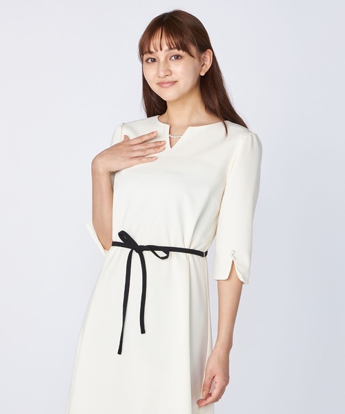 LAISSE PASSE ドレス パールジョーゼットワンピース レディース 