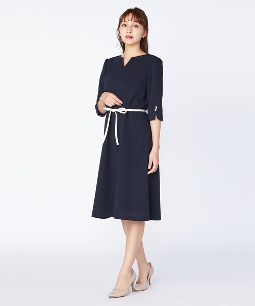 LAISSE PASSE ドレス パールジョーゼットワンピース レディース 
