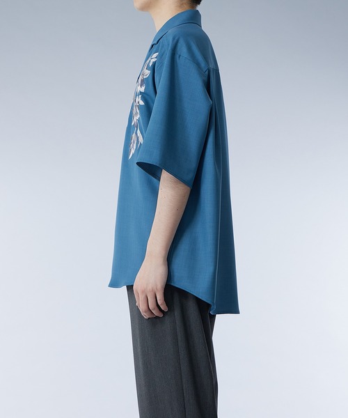 UNITED TOKYO シャツ フラワーエンブロイダリーSH メンズ