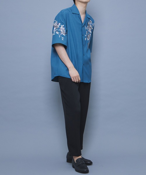 UNITED TOKYO シャツ フラワーエンブロイダリーSH メンズ