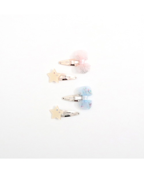 KP DECO ヘアピン チュールリボンと星モチーフヘアピン(パッチンどめ)2 