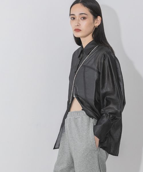 JEANASIS ブラウス シャツ チンツシアーレギュラーシャツLS
