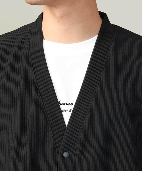 CALL&RESPONSE NOBIRU360°タックカーディガン上下セット 360°ストレッチ／セットアップ可】リッチポリノーカラー