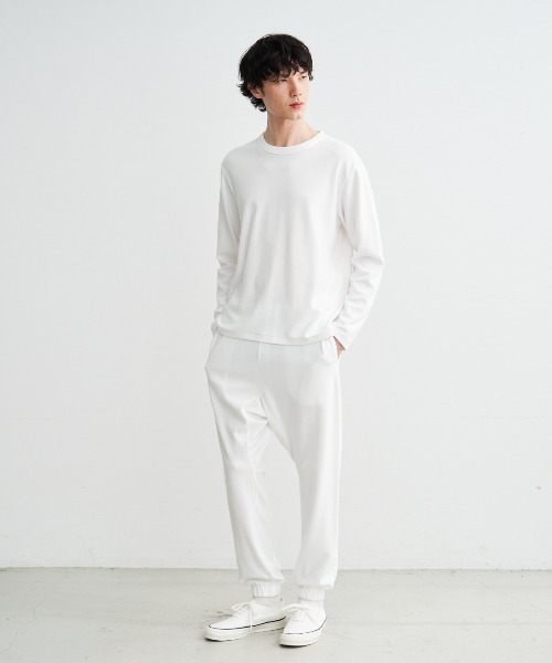 three dots（スリー ドッツ） tシャツ コンパクトパイル 長袖Tシャツ