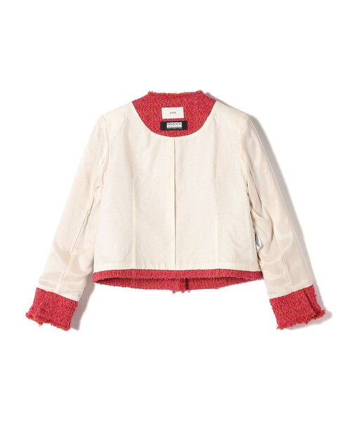 shipsシップス　リネンジャケットJKピンク　38 shipsシップスリネンジャケットJKピンク38