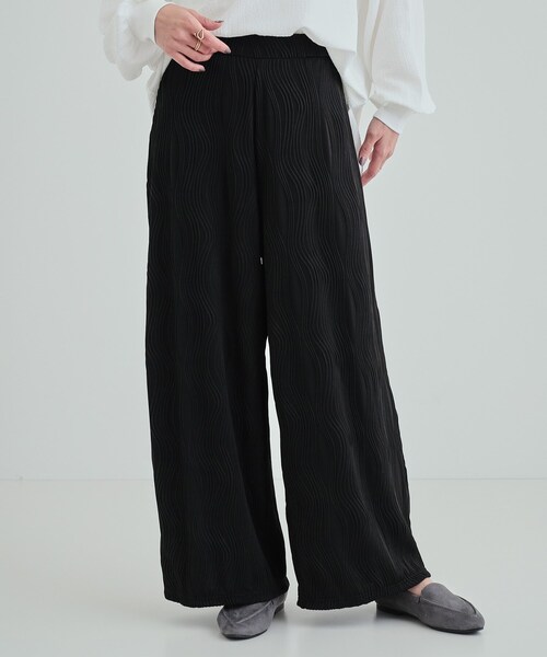 パンツ rara LAUTREAMONT パンツ 2WAYツイル配色ボタンパンツ「洗濯機で