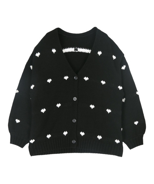 titivate（ティティベイト） カーディガン ハートニットカーディガン
