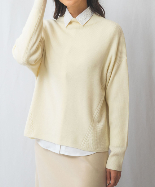 【NARACAMICIE】ボトルネックケーブルニット NARACAMICIE ニット セーター 「NARACAMICIE」ボトルネック