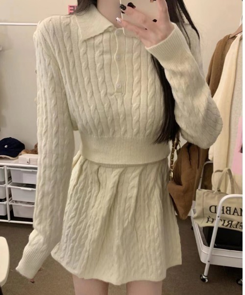 アンサンブル ケーブルニット ガーリーセットアップ : ZOZOTOWN Yahoo