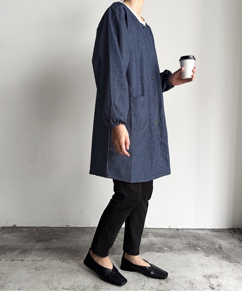 wacamaria スモック 遊び着 エプロン オーダー 子供服 割烹着 スモック エプロン 割烹着 かっぽう着 作業服 防水 仕事着 防油