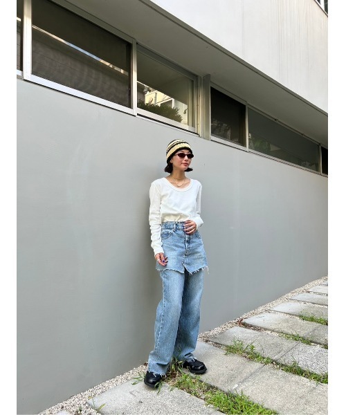 BLACK BY MOUSSY tシャツ 2way longsleeve t-shirt(2ウェイ