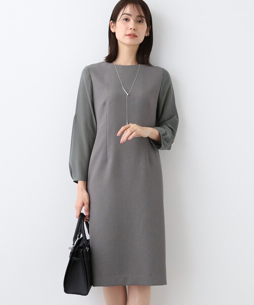 INDIVI ワンピーススーツ INDIVI ワンピース 春SALE！「洗える／スーツ」ストレートライン