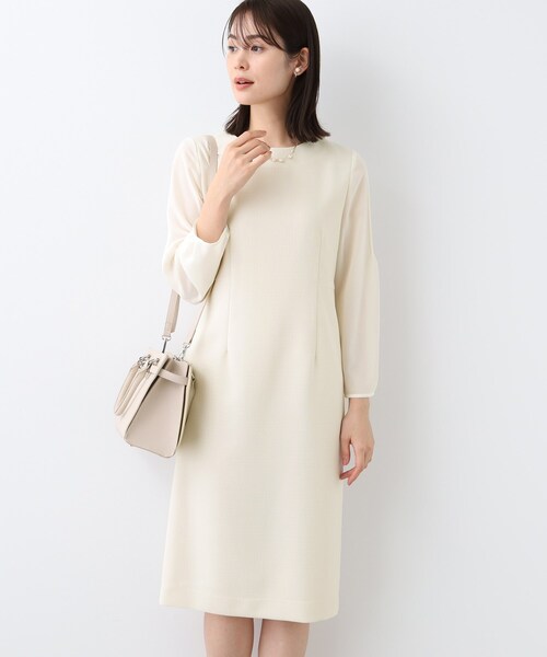 INDIVI   スーツ ワンピース INDIVI ワンピース 春SALE！「洗える／スーツ」ストレートライン