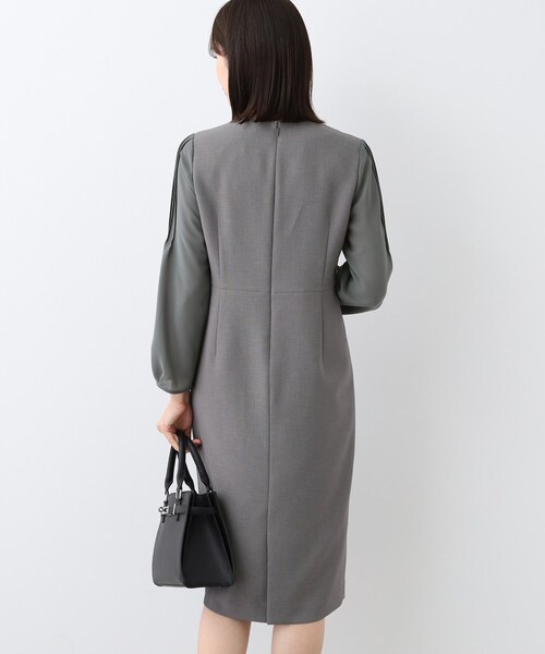 INDIVI ワンピース 春SALE！「洗える／スーツ」ストレートライン