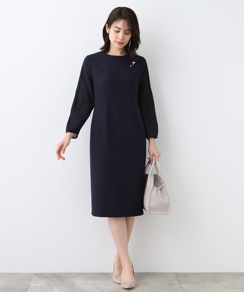 INDIVI   スーツ ワンピース INDIVI ワンピース 春SALE！「洗える／スーツ」ストレートライン