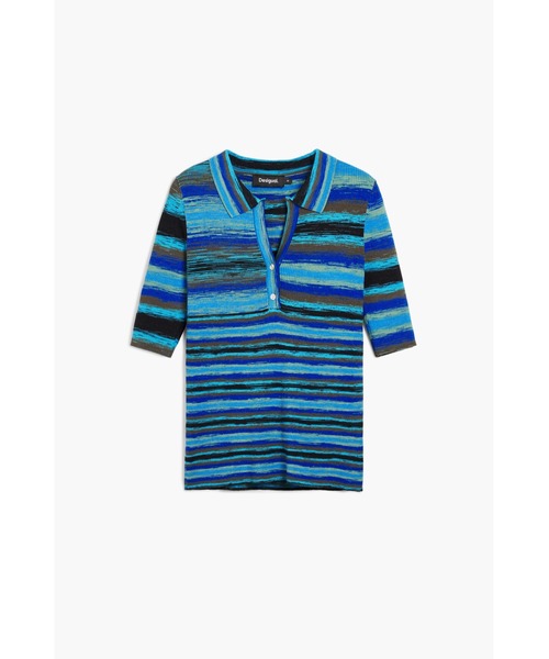 tシャツ オーシャンウェーブ ニットポロ レディース
