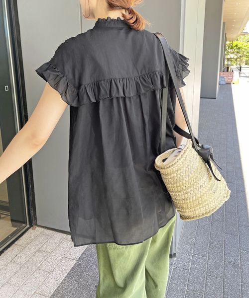 「Spick & Span」 半袖ブラウス - ブルー レディース Spick and Span｜スピック＆スパンのシャツ／ブラウス