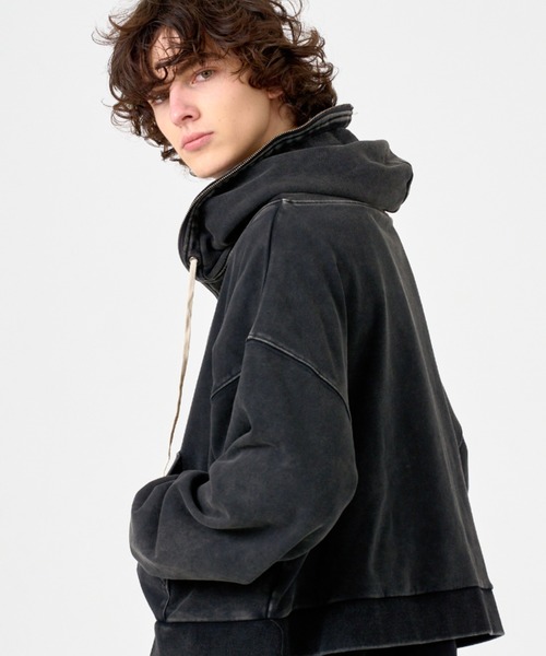 ABATHINGAPE ショートパーカー ANDRAP パーカー ANDRAP/アンドラップ/ZIP SHORT PK/ジップショート