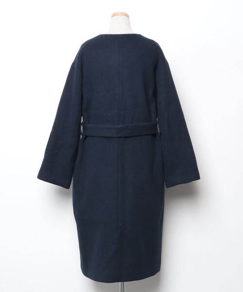 BEAUTY＆YOUTH UNITED ARROWS ノーカラーコート S ネイビー レディース