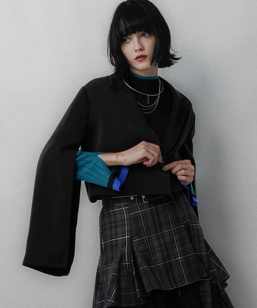 Ado×HARE ソデスリットショートジャケット 黒 Ado×HARE ソデスリットショートジャケット 黒