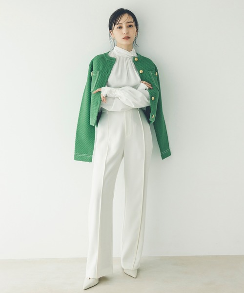 anuans（アニュアンス） ブラウス シャツ クロスネックボリューム