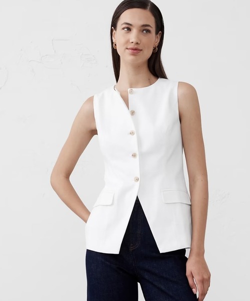 BANANA REPUBLIC ベスト ジレ FACTORY STORE リネンブレンド