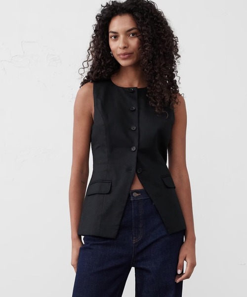 BANANA REPUBLIC ベスト ジレ FACTORY STORE リネンブレンド
