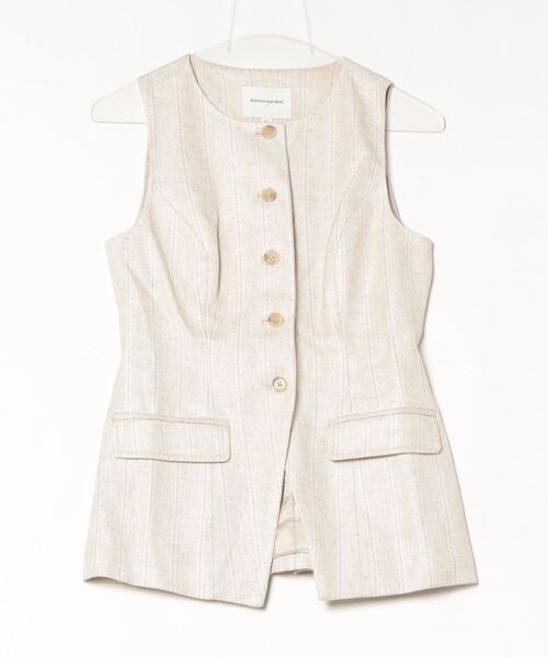 ベスト ジレ BANANA REPUBLIC FACTORY STORE　　リネンブレンド クラシックベスト レディース BANANA REPUBLIC ベスト ジレ FACTORY STORE リネンブレンド
