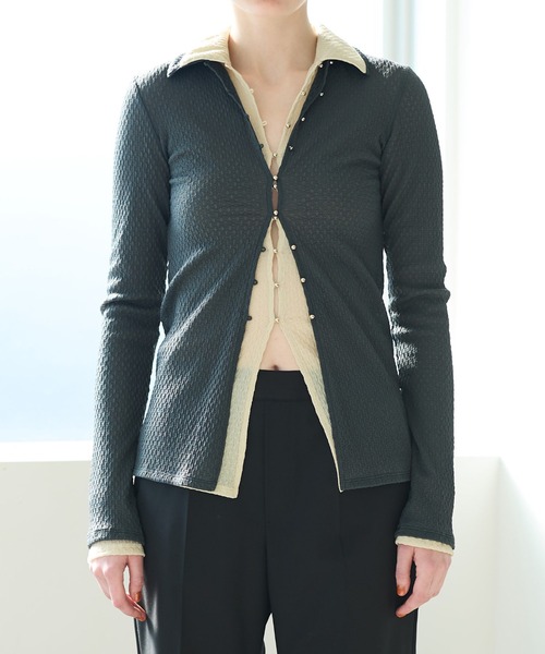 LE CIEL BLEU（ルシェルブルー） tシャツ シアーラッセルカット