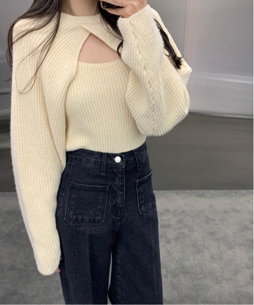 ニット セーター ニットボレロ+タンクトップSET/2025 SS COLLECTION レディース