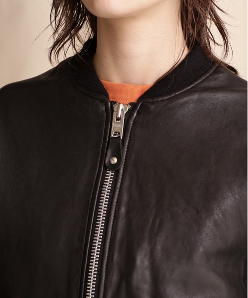 【美品】ショット バワリージャケット（レディースモデル）フリーサイズ Schott N.Y.C レザージャケット ライダース 「Women's」Schott