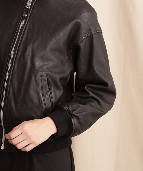 【美品】ショット バワリージャケット（レディースモデル）フリーサイズ Schott N.Y.C レザージャケット ライダース 「Women's」Schott