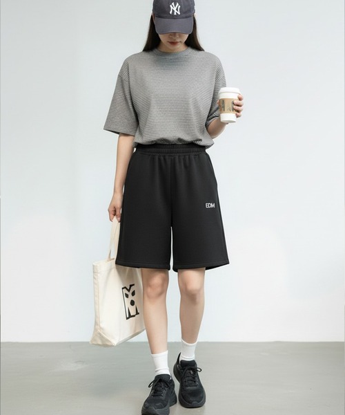 スウェットパンツ ジャージ ワンポイントハーフスウェット夏服イージー